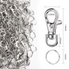 60PCS Metal Swivel Snap Hooks with Key Rings, LEOBRO 30PCS