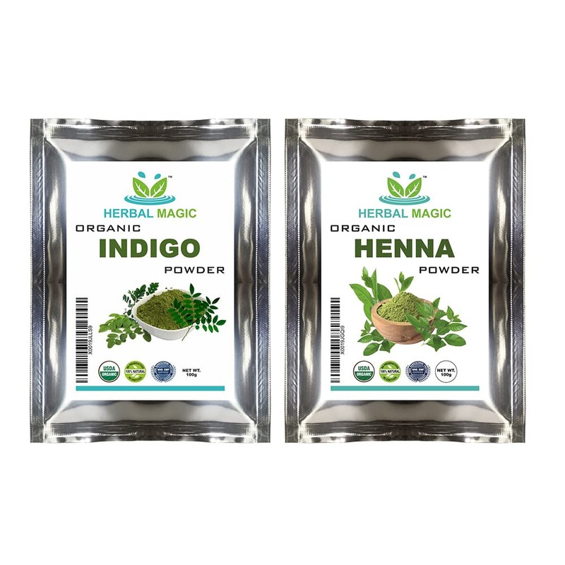 Herbal Magic Pure & Natural USDA Organic Henna Powder (1