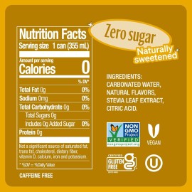 Zevia Zero Sugar Soda, Cream 12 oz Cans (8-Pack) – 12 Fl Oz (Pack of 8)