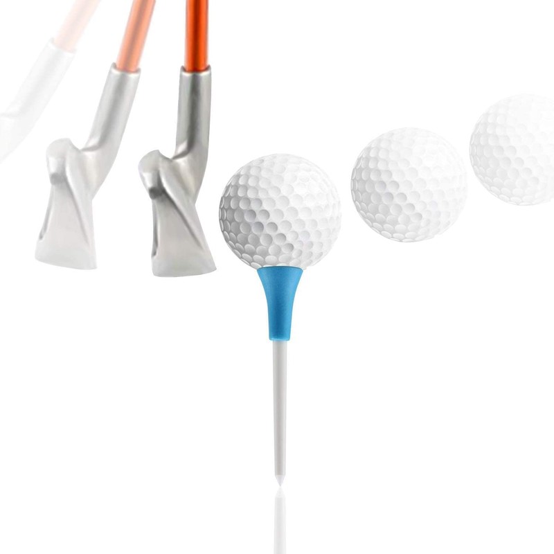 KOFULL Rubber Cushion Top Plastic Golf Tees Mixed Colors Pack