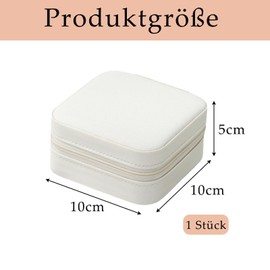Small Jewellery Box, Jewellery Organiser, White Jewellery Storage, Travel, Jewellery Box, Travel, Beautiful and Practical for Storing Necklaces, Rings, Bracelets, Earrings and Jewellery