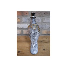 Resin Steampunk Crow Bird Ornament | Silver & Gold