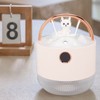 Mini Humidifier 600ml 40ml/H Dual Mode Bear On Swing Night