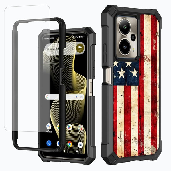 BFDHGQZC Flag Case for Cricket Outlast 5G 2024/ATT Motivate Pro