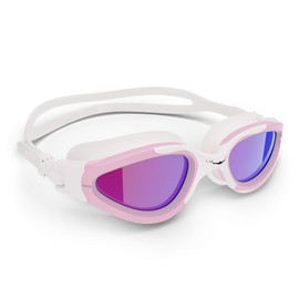 AqtivAqua Polarised Swimming Goggles Men Women Swimming Goggles Adults Children PDX (Pink Glasses + Silver Case)