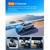 Icesky Three Channel Dash Cam Front and Rear Inside with