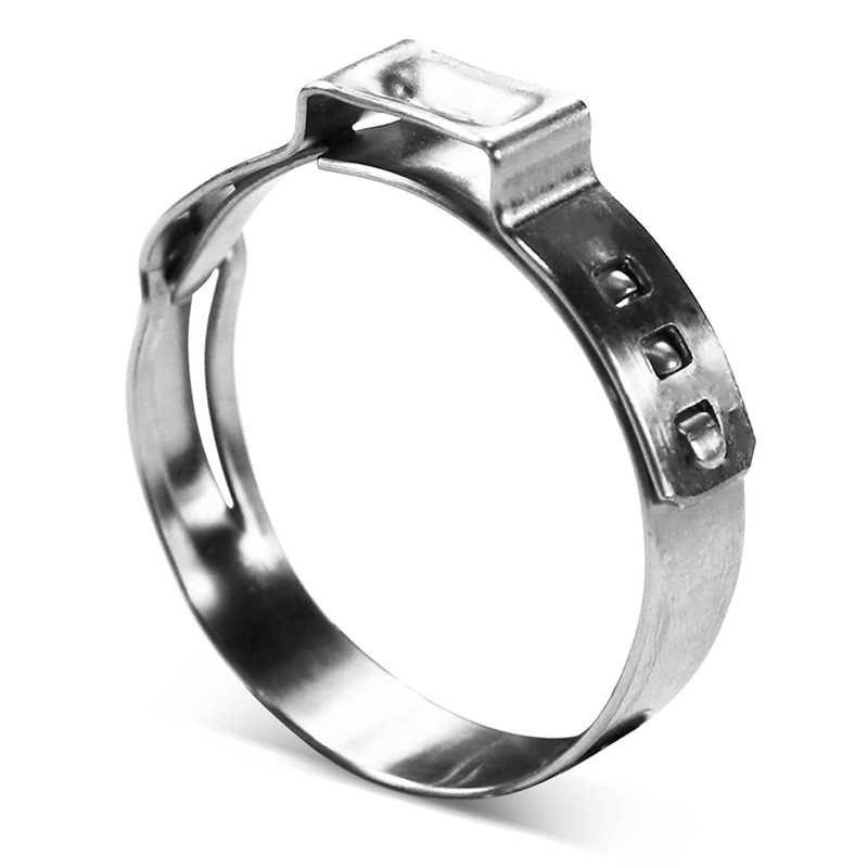 AKIHISA 420Pcs 20 sizes Single Ear Hose Clamps, 7-28.6mm 304