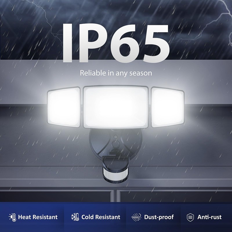 Onforu 2 Pack 65W LED Motion Sensor Outdoor Lights, 6500LM