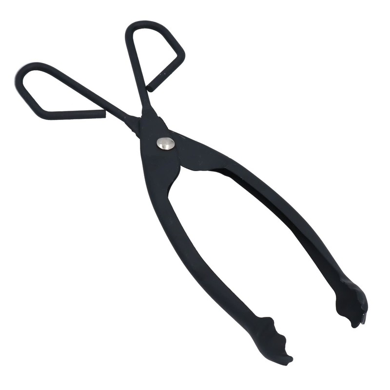 Straight Log Tongs Metal Fireplace Firepit Wood Coal Scissor Grabber