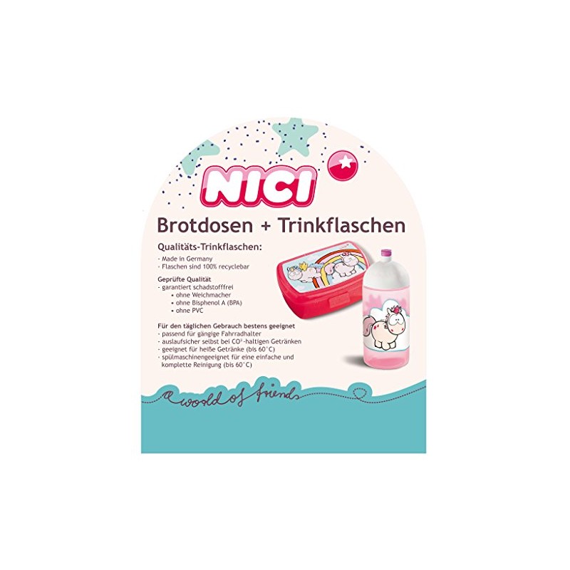 Nici 41879 19.5 cm Flamingo Party Summer Drinking Bottle 0.4