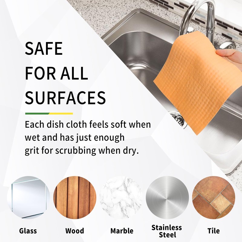 DOINEUFL 20 Pack Cleaning Cloths, Reusable Kitchen Cloth Wood Pulp
