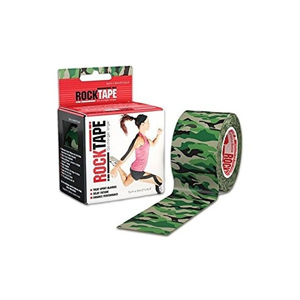 Rocktape Kinesiology Tape for Athletes (Green wood Camouflage, 2-Inch x 16.4-Feet)