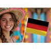 Germany Handheld Small Flag Set,10 PCS 5×8 Inch Mini German