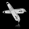 2 PCS Metal Slanted Edge Nail Cutting Clippers Pedicure Manicure