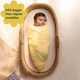 Nintara Baby Extra-Large Swaddle - 100% Organic Premium Muslin Cotton, 47" x 47", Ultra-Soft, Breathable & Lightweight, Multipurpose, Unisex, Hypoallergenic, Gifts for Newborn Babies, Pack of 2