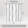 Punkray Polyester Shower Curtain Grey and White Striped for Bathroom