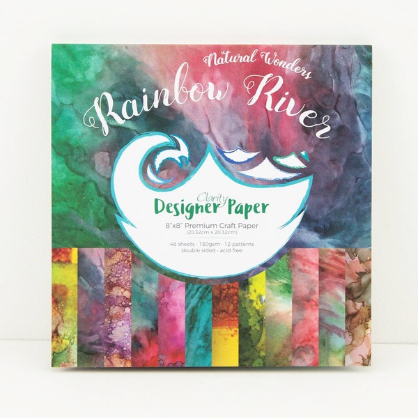 Rainbow River - Clarity Designer Paper 8" x 8": Decorative
