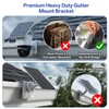 4 Pack Stainless Steel Gutter Mount Brackets, No Drill Design,
