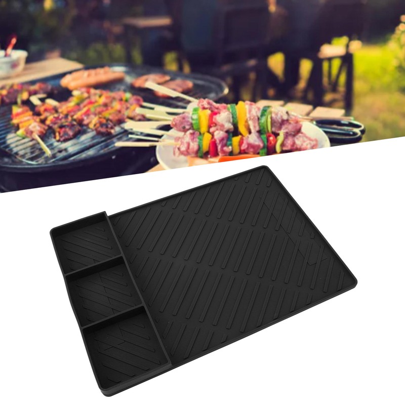 BBQ Grill Mats Magnetic Silicone Grill Baking Tray Resuable Prep