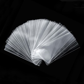 YOLCAR 100 Pack Clear Paper Money Holders, Dollar Bill Sleeves, Currency Collection Sleeves Protector Bag, 6.8x3.2 Inches