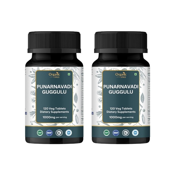 ORGANIC SPREE Punarnavadi Guggulu 120 Tablets - Supports Kidney Function*