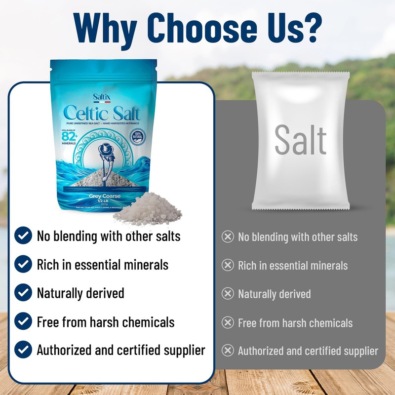 Saltix Celtic Sea Salt Grey Coarse 1/2lb | 100% Natural
