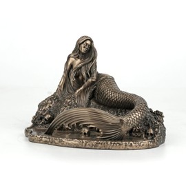 Veronese Design 5 7/8 Inch Sirens Lament by Anne Stokes Cold Cast Resin Bronze Finish Mermaid Statue Home Decor