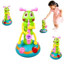 CSJKTOY Caterpillar Moving Toy, Musical Toy, Light Moving, Obstacle Avoidance Function, Educational Toy, Caterpillar Toy, Cultivate Your Child's Focus and Motor Skills, Perfect Gift for Birthdays
