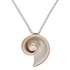 Silverly 14K Rose Gold-Plated .925 Sterling Silver Cubic Zirconia Spiral