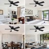 POCHFAN 42 Inch Black Ceiling Fans with Lights and Remote,