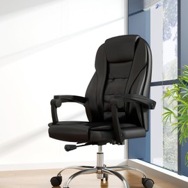 POPETPOP Office Chair Tilt Control Mechanism - Office Chair Replacement Parts - Adjustable Height - Black Iron