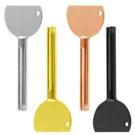 4 Pcs Metal Tube Squeezer Key,Toothpaste Squeezer,Tube Roller,Bathroom and Kitchen Gadgets for Various Tube Ointment Product,Roller Presser Wringer for Home Hair Dye(4 Colors)