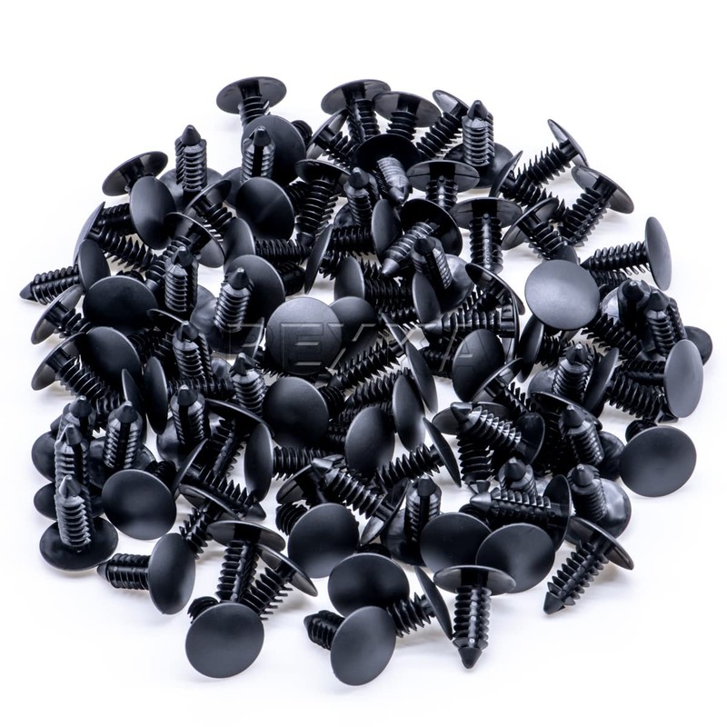 Rexka 100pcs Fender Bumper Shield Fender Liner Push Pin Retainer