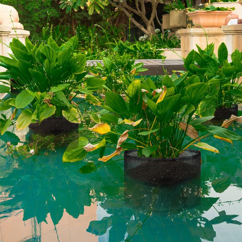 Beeveer 8 Pcs Pond Plant Baskets, Square Reusable Aquatic Planting