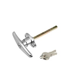 Motoforti 1 Set Garage Door T-Handle Lock Kit Shed Door Lock T Handle w/2 Keys Long-lasting