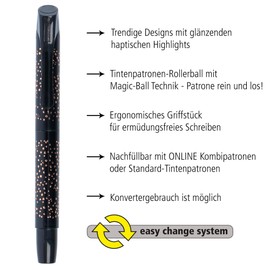 Online 61478/3D Rollerball Pen Spotlights Black Pack of 1
