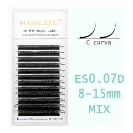 Blister Masscaku Extensiones De Pestañas 6d W Shape Volumen