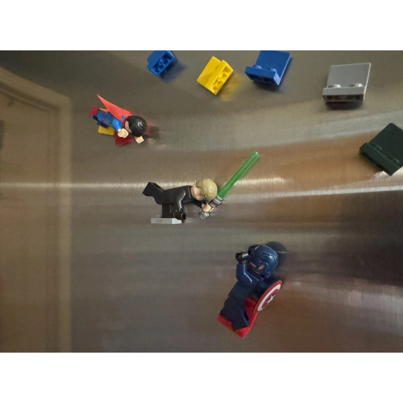 Building Block Blue Minifigure Magnet Stand Set OF 4