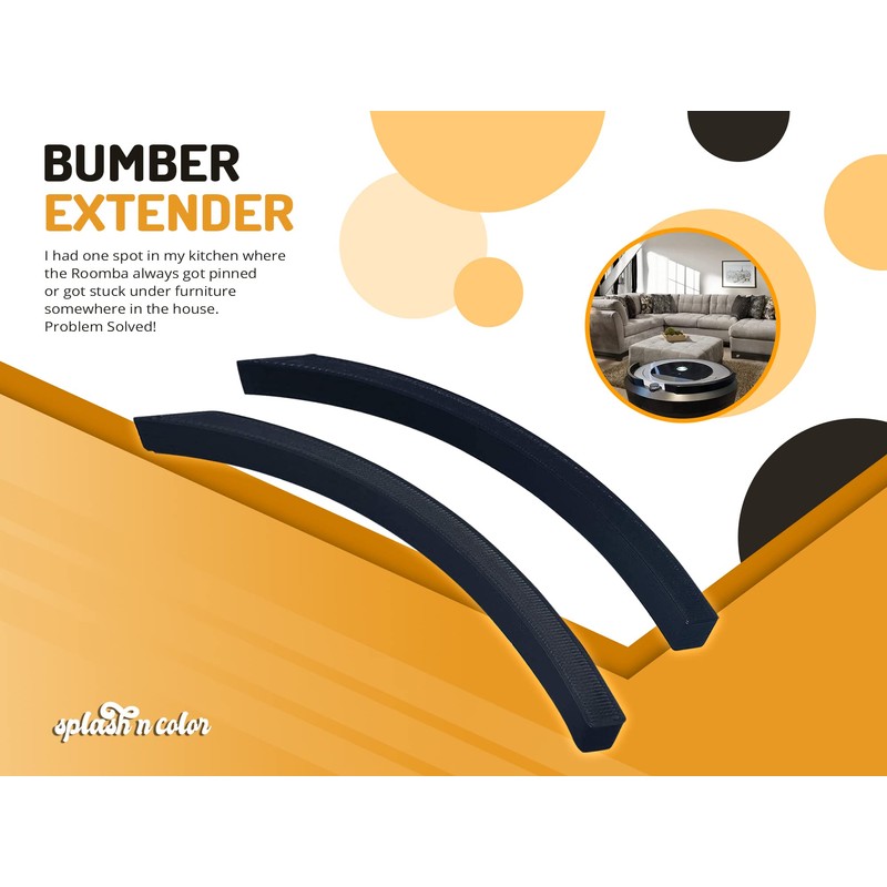 splash n color Bumper Extender Guard Height Adjuster for Roomba