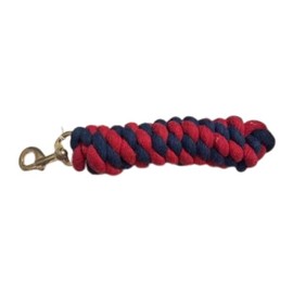 Premium Cotton Soft Touch Horse Lead Rope Rein Durable Clip Available in Plain or Twin Colours Equestrian Essential for Training, Handling, and Riding Heavy-Duty Horse Lead Rope (Navy/Red)