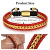 WP WEPICK Braided Leather Bracelets for Men 18K Gold Plated