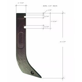 Gannon, Case/Cat/Deere 5 - Gannon Scraper Box Blade Scarifier Shanks - H920