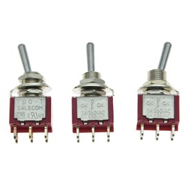 SALECOM 3X DPDT 3 Position ON Off ON Guitar Mini Toggle Switch Car/Boat Switches