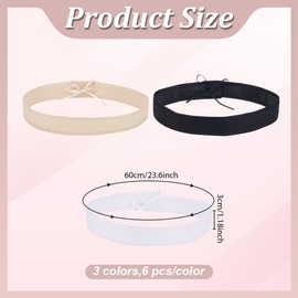 FREEBLOSS 18 Pcs Hat Reducer Inserts Tape Hat Size Reducer Hat Sweat Liner Hat Size Tape Hat Shaper Insert Adjustable Tape Bands for Hats Caps Sewing Crafts