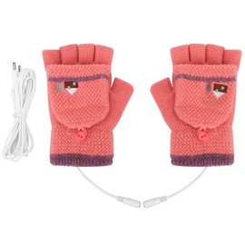 Women Female Double Sided USB Electric Heating Charging Warm Thermal GlovesWomen GS92