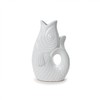 Two's Company Large Fish Vase, 12-Inch, Ceramic, White