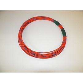 18 Ga Awg Orange/Blue Striped Automotive/General Purpose GXL Wire .94 O.D. 25' Superior Abrasion Resistance, High Heat, Resist grease,Oil, Gasoline,Acids