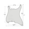 Guitar Anatomy Stratocaster Blank Pickguard - Custom Screw and Pickup