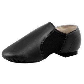 (13 M US Little Kid, Black) - Linodes Leather Jazz Shoe Slip On (Toddler/Little Kid/Big Kid)