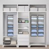 AiQInu Hanging Shelf Wardrobe, Hanging Storage Cupboard Organiser with 5